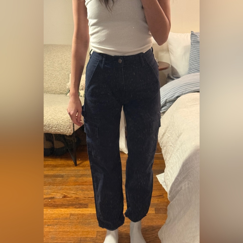Hollister Navy High-Rise Pants